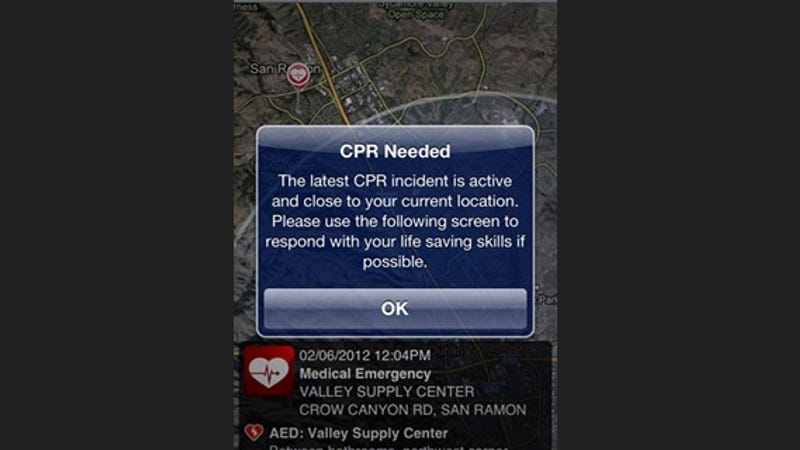 PulsePoint CPR-needed alert on a phone
