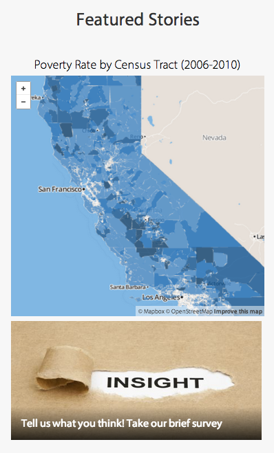 CDPH portal featured story: poverty rate by census tract map