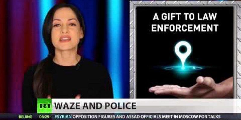 RT news segment on Waze and police
