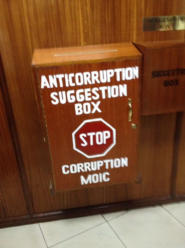 Anti-corruption suggestion box