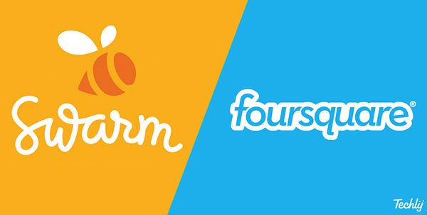Swarm and Foursquare logos